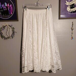 White Lace Skirt
